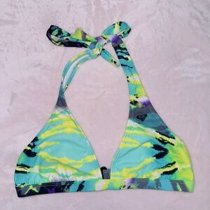 Roxy Multicolor Halter Bikini Top